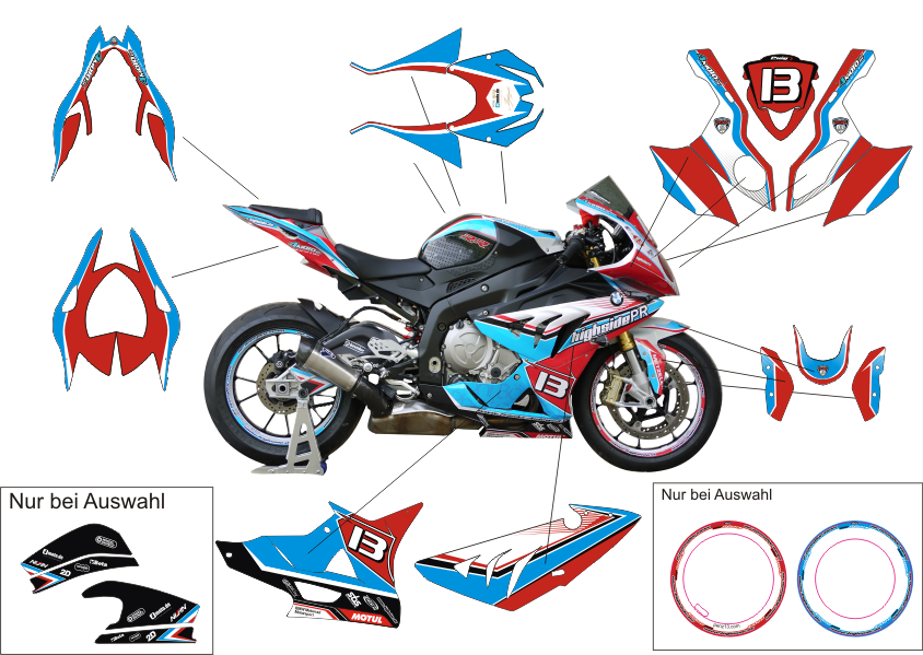 4moto® - BMW S1000RR "PENZ13.com" Replica ab 2012 (k12) Dekor ...